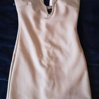 elegante abito zara bianco sporco 