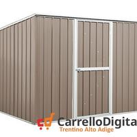 Casetta box giardino Acciaio 260x185 tortora