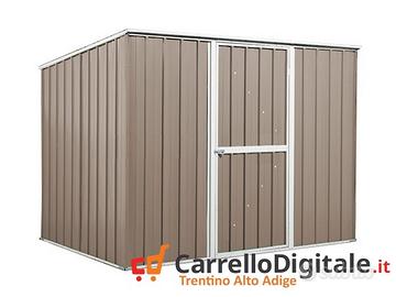 Casetta box giardino Acciaio 260x185 tortora