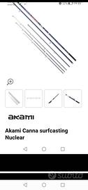 Canna Akami Nuclear Beach con 3 vettini. Surf