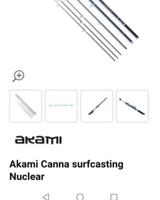 Canna Akami Nuclear Beach con 3 vettini. Surf