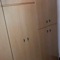Armadio legno con letto singolo