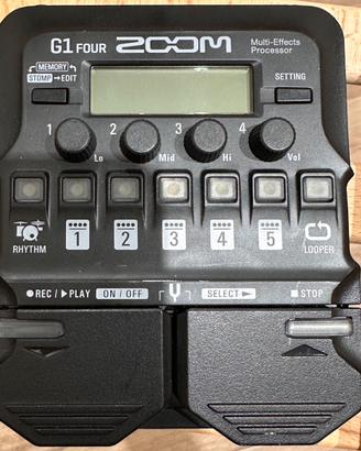 Pedale miltief.  xchitarra Zoom G1 Four con alimen