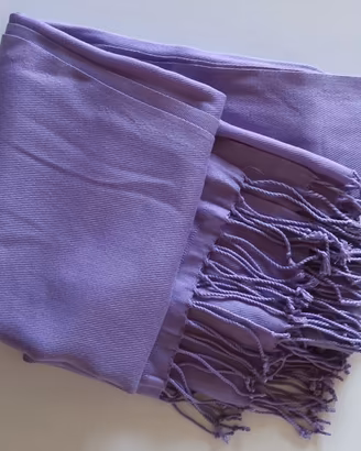 Scialle seta e pashmina, fatto a mano, come nuovo