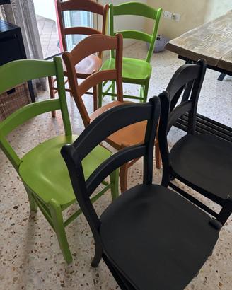 Sedie in Legno Massello trattate