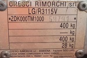 Carrello rimorchio cresci porta moto