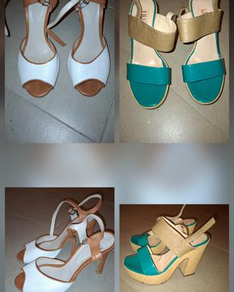 Lotto 7 paia scarpe alte donna - n. 36
