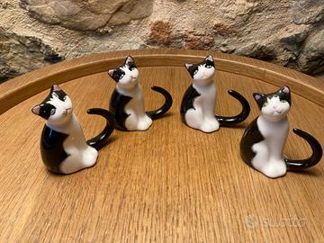 Porta tovaglioli forma gatto in porcellana