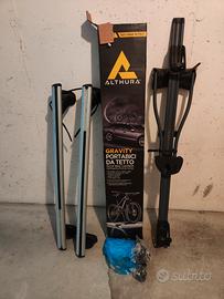 Porta bici Althura e barre Fiat Panda