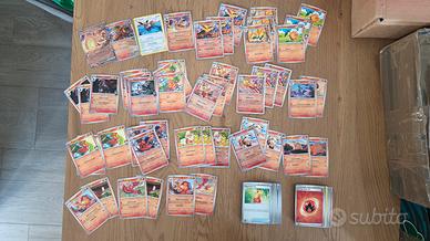 mazzo lotta fuoco pokémon lotto