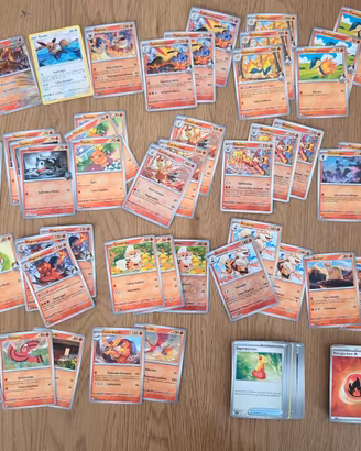 mazzo lotta fuoco pokémon lotto
