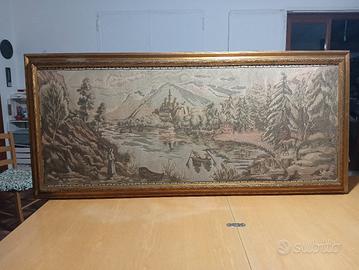 Arazzo Vintage Quadro con Cornice Dorata Lavorata