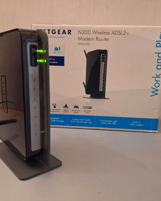 Netgear N300 Wireless ADSL2+ Modem Router DGN2200