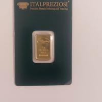 Lingotto 5grammi oro 24karati puro 999.9