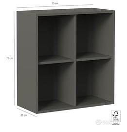 Cubo da parete 4 vani a giorno