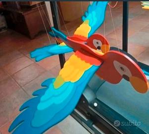 Giostrina da appendere pappagalli legno decorato