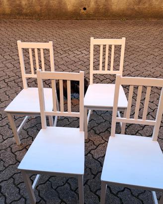 4 sedie bianche Ikea
