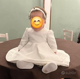 vestito cerimonia bambina 12 mesi