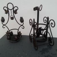 Espositore portabottiglie versatore ferro battuto