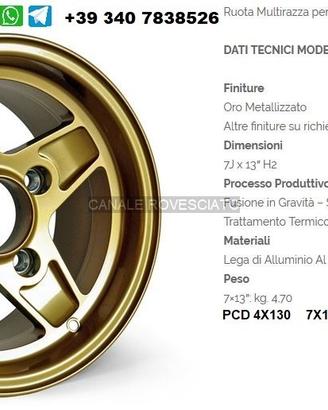 Cerchi LF 7x 13 8x 13 Lancia Fulvia stellone