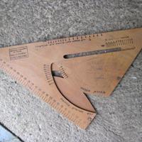 Squadra Sartoriale in Legno Epoca