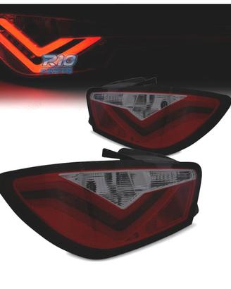 FANALI PER SEAT IBIZA 08-12 LIGHT BAR ROSSO FUMÈ 3