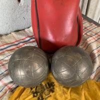 Coppia di bocce in metallo