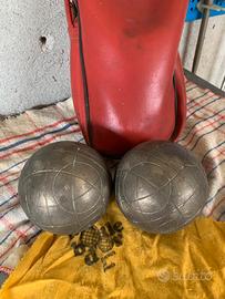 Coppia di bocce in metallo