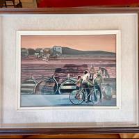 Quadro con cornice marrone