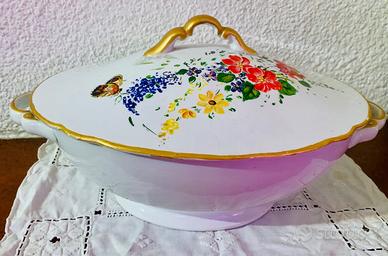 Zuppiera Laveno dipinta a mano