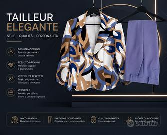 Completo Elegante Giacca e Pantalone - Fantasia