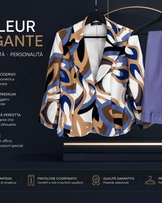 Completo Elegante Giacca e Pantalone - Fantasia