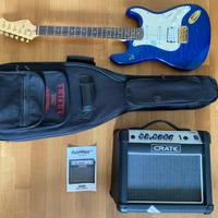 Chitarra elettrica Roling's + amplificatore Crate