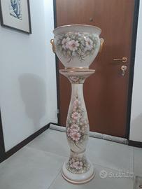 Portavaso a colonna in ceramica Gualdo Tadino 