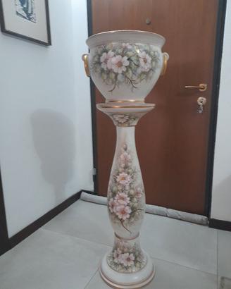 Portavaso a colonna in ceramica Gualdo Tadino 