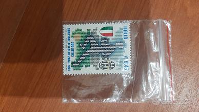 
francobollo euro 0.45 Juventus 45 centesimi lire 
