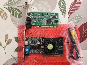 Lotto Scheda Video AGP MX400 64MB + Scheda TV PCI