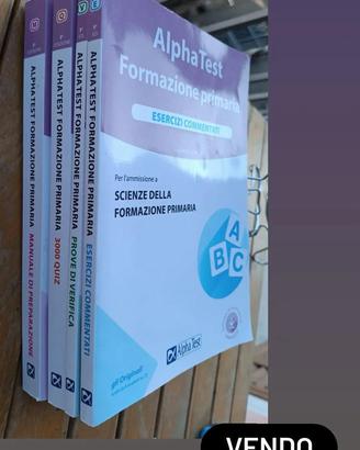 Libri alpha test scienze della formazione primaria