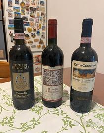 Brunello di Montalcino 1996 - 1998 - 2000