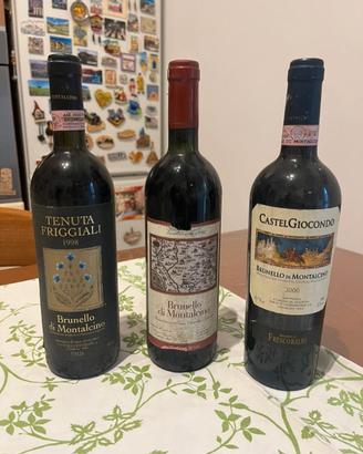 Brunello di Montalcino 1996 - 1998 - 2000