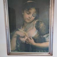 quadro stampa soggetto la morte del canarino 