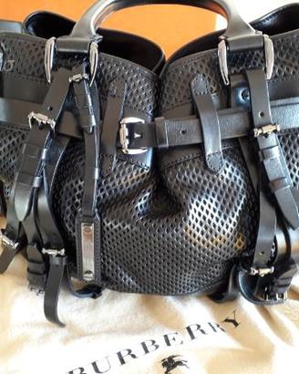 Borsa Burberry grande pelle nera