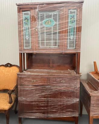 Credenza a due corpi in stile Liberty / primo ’900