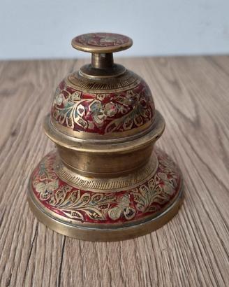 campana da tavolo antico indiano in ottone 