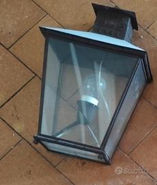 Coppia Lanterne Applique da Esterno Ferro battuto