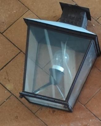 Coppia Lanterne Applique da Esterno Ferro battuto