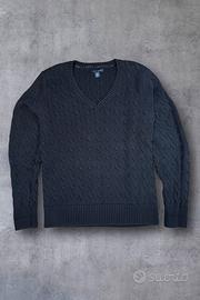 Tommy Hilfiger Maglione Nero Uomo XL - Lana Cotone