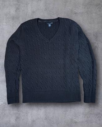 Tommy Hilfiger Maglione Nero Uomo XL - Lana Cotone