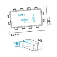 Piscina Laghetto CLASSIC 25, 280x530 H120cm