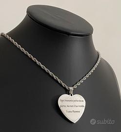 Collana a cuore con incisione